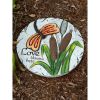 Accent Plus Orange Dragonfly Love Blooms Here Cement Garden Stepping Stone