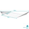 Heavy Duty Quilted Fabric Hammock Two-Person with Spreader Bars - 450 lb Weight Capacity