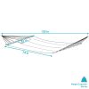 Heavy Duty Quilted Fabric Hammock Two-Person with Spreader Bars - 450 lb Weight Capacity